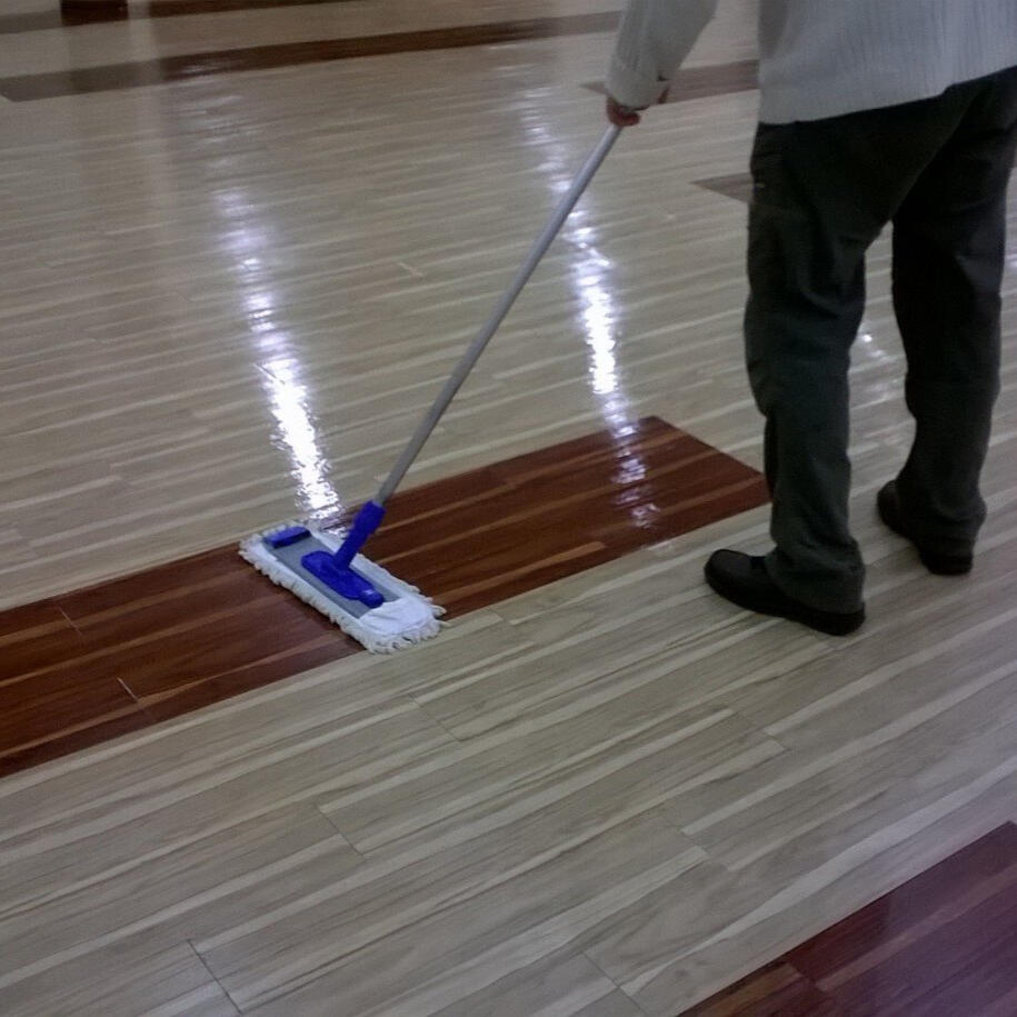 Professional cleaner at work